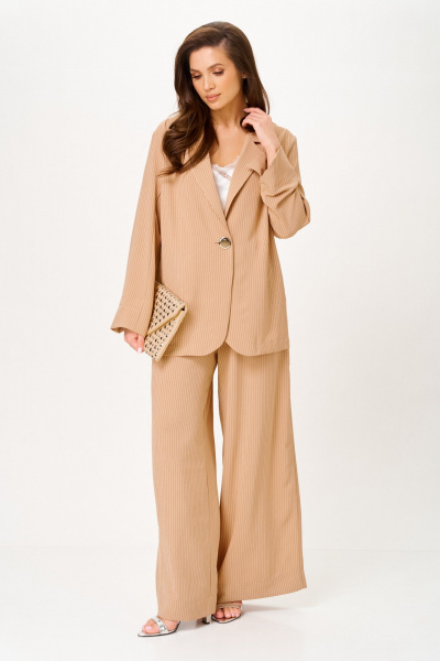 Брюки, жакет Michel chic 1446 бежевый - фото 7