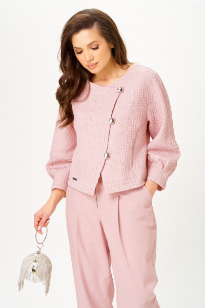 Брюки, жакет Michel chic 1450 жемчужно-розовый - фото 6