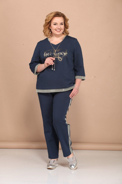 Блуза, брюки Bonna Image 420 синий - фото 1