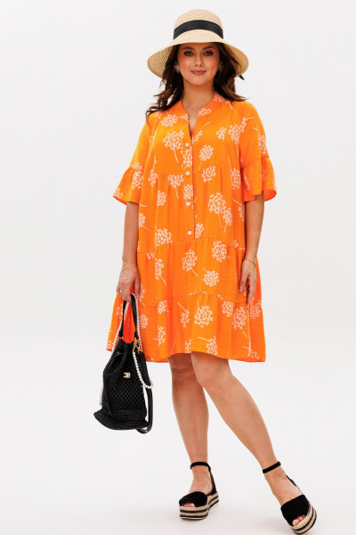 Платье Mubliz 348 оранжевый - фото 1
