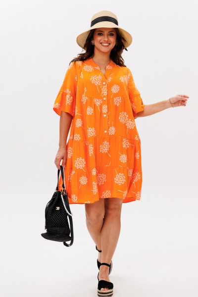 Платье Mubliz 348 оранжевый - фото 3