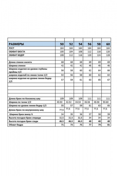 Брюки, жилет Mubliz 305 синий - фото 22