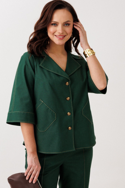 Брюки, жакет Mubliz 329 изумруд - фото 7