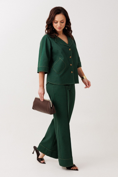 Брюки, жакет Mubliz 329 изумруд - фото 3