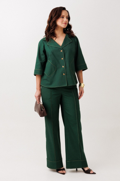 Брюки, жакет Mubliz 329 изумруд - фото 2