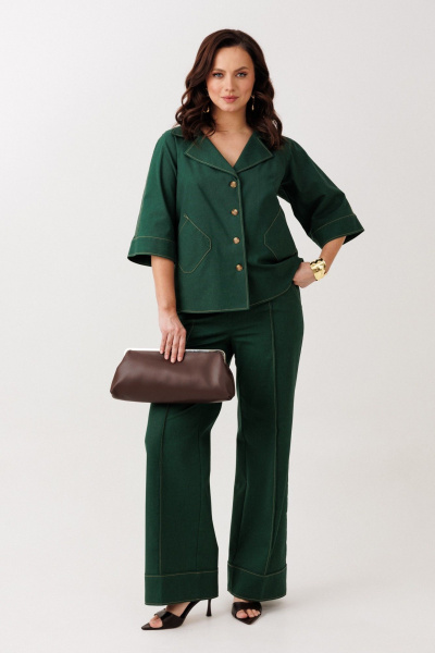 Брюки, жакет Mubliz 329 изумруд - фото 1
