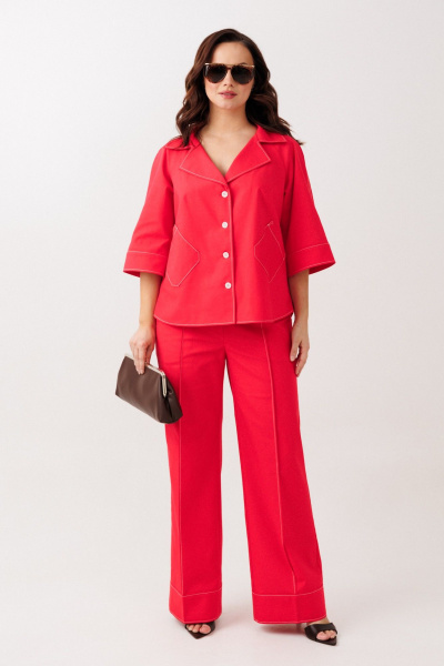 Брюки, жакет Mubliz 329 красный - фото 14