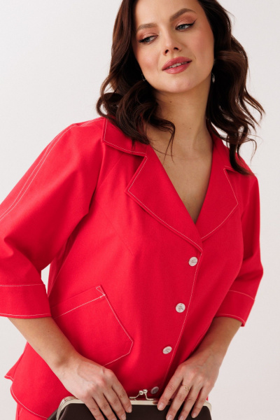 Брюки, жакет Mubliz 329 красный - фото 8