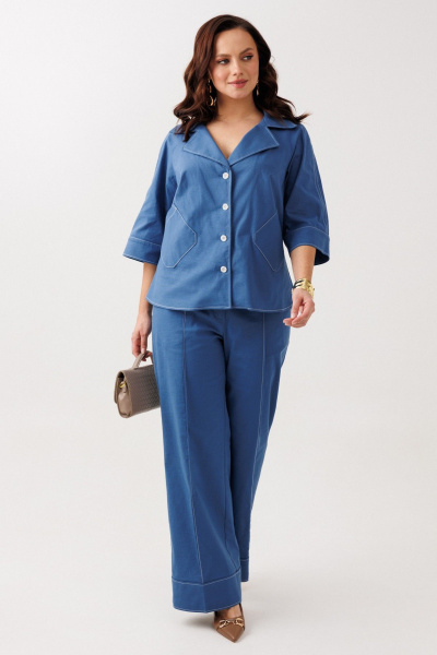 Брюки, жакет Mubliz 329 синий - фото 21