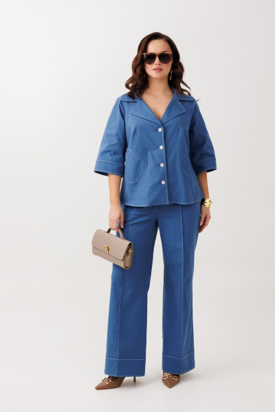 Брюки, жакет Mubliz 329 синий - фото 17