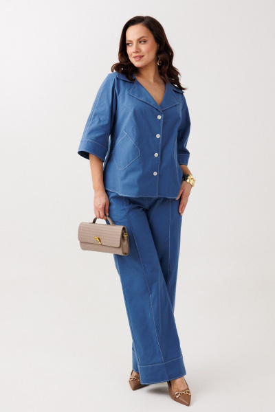 Брюки, жакет Mubliz 329 синий - фото 14