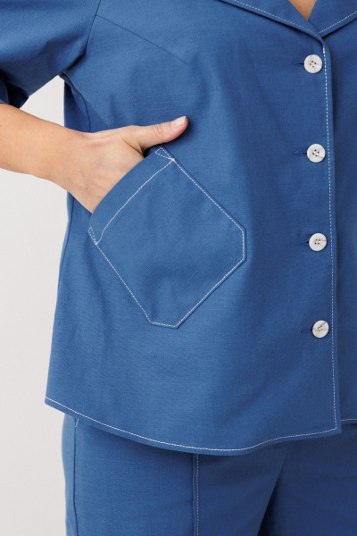 Брюки, жакет Mubliz 329 синий - фото 3