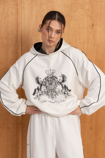 Брюки, жилет, свитшот Luna 286 молоко - фото 14