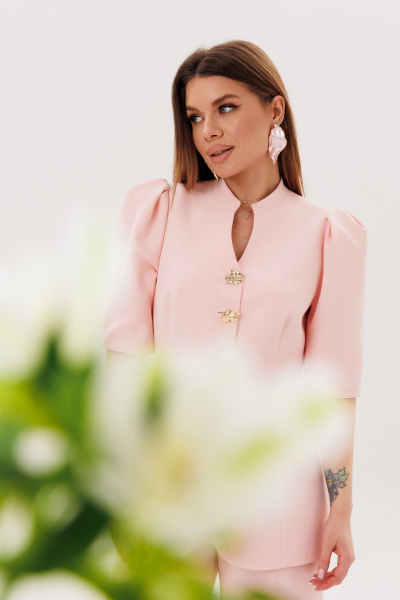 Брюки, жакет Amberа Style 2149-2 пудра - фото 6