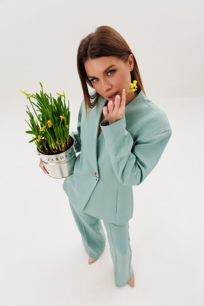 Брюки, жакет Amberа Style 2152 мята - фото 8