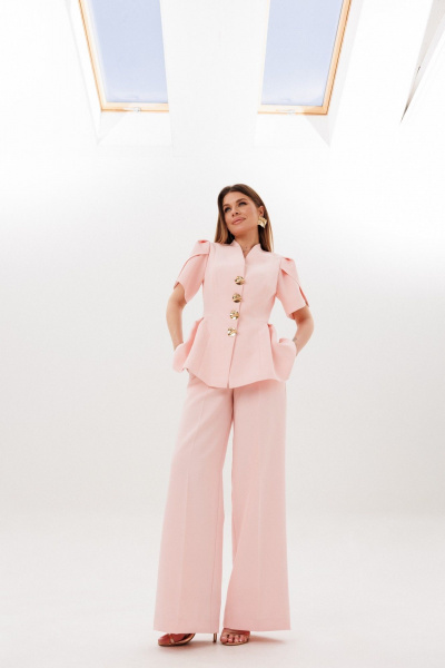 Брюки, жакет Amberа Style 2156 пудра - фото 8