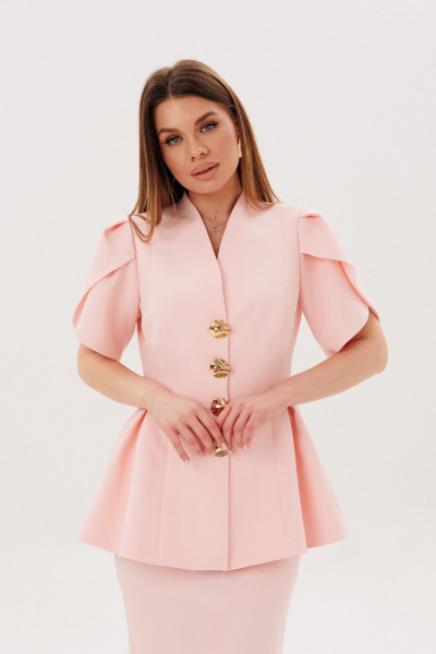 Жакет, юбка Amberа Style 2157 пудра - фото 2