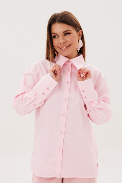 Блуза, брюки Amberа Style 2159 пудра - фото 2