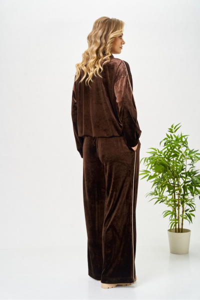 Брюки, свитшот AVA fashion М-166 коричневый - фото 10
