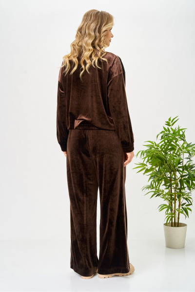 Брюки, свитшот AVA fashion М-166 коричневый - фото 9