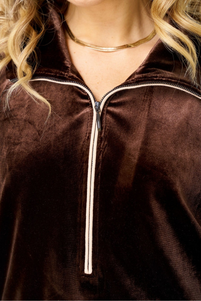 Брюки, свитшот AVA fashion М-166 коричневый - фото 8