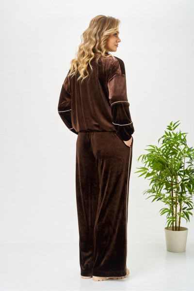 Брюки, свитшот AVA fashion М-166.01 коричневый - фото 8