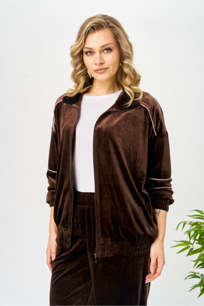 Брюки, свитшот AVA fashion М-166.01 коричневый - фото 6