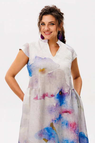 Платье Anelli 1424.1 анютины_глазки - фото 2