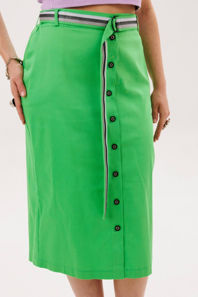 Жакет, топ, юбка Anelli 1831 летний_зеленый - фото 7