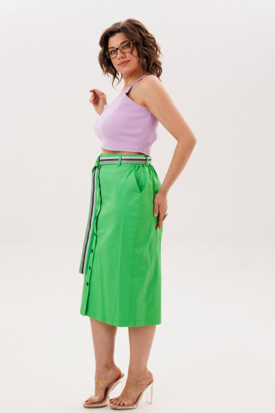 Жакет, топ, юбка Anelli 1831 летний_зеленый - фото 6