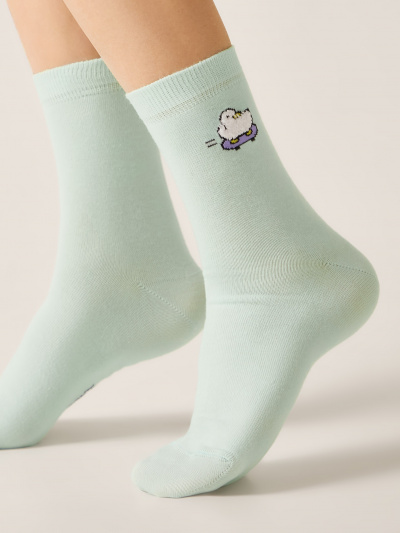 Носки CONTE CLASSIC бледно-бирюзовый 24С-151СП 678 - фото 1