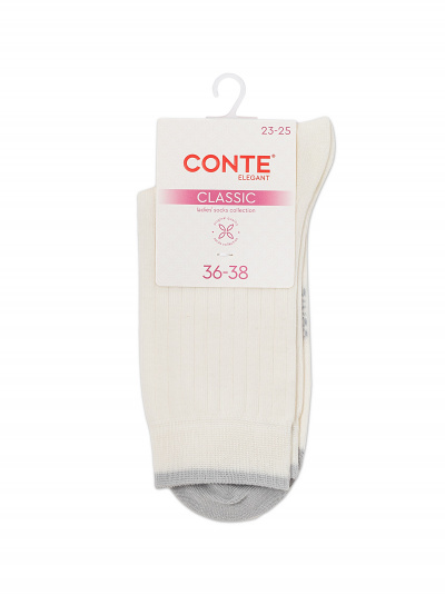 Носки CONTE CLASSIC молочный-серый 25С-32СП 785 - фото 1