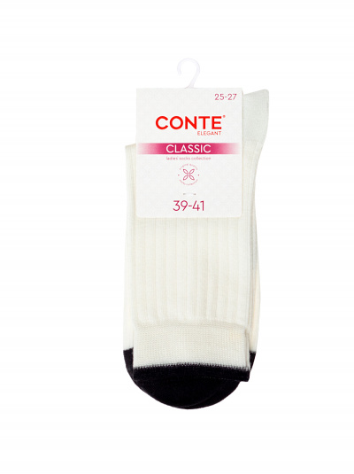 Носки CONTE CLASSIC молочный-черный 25С-32СП 785 - фото 2