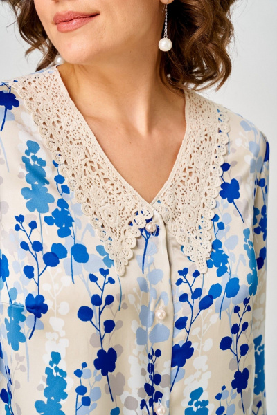 Блуза Svetlana-Style 2304 голубой_принт - фото 7