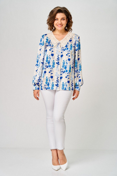 Блуза Svetlana-Style 2304 голубой_принт - фото 4