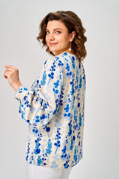 Блуза Svetlana-Style 2304 голубой_принт - фото 3