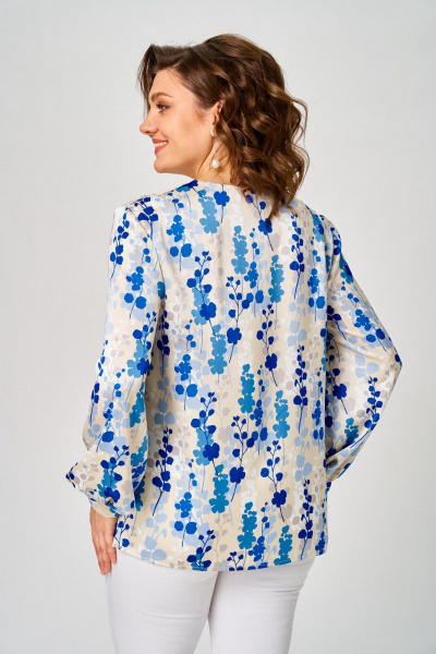 Блуза Svetlana-Style 2304 голубой_принт - фото 2