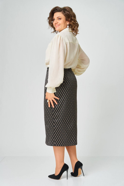 Юбка Andina city 1025-26 черный+бежевый - фото 5
