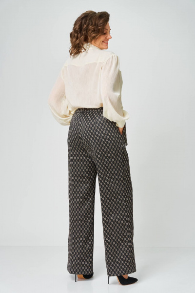 Брюки Andina city 2032-26 черный+бежевый - фото 8