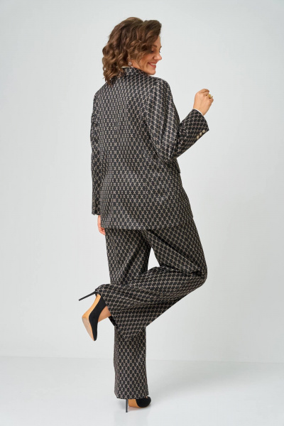 Жакет Andina city 4020-26 черный+бежевый - фото 7