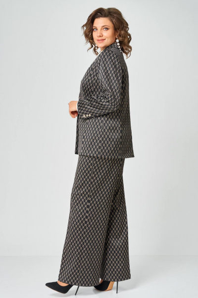 Брюки, жакет Andina city 9085-26 черный+бежевый - фото 8