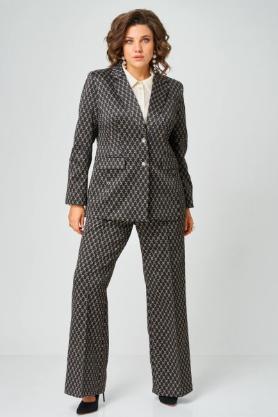 Брюки, жакет Andina city 9085-26 черный+бежевый - фото 6