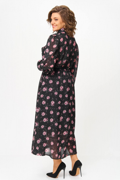 Платье Andina city 8038-25 черный_принт - фото 7