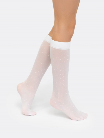 Гольфы Mark Formelle 447PA-1623/B4-20447PA белый_000Н_Крашение_полиамид.изделий_(носки) - фото 3