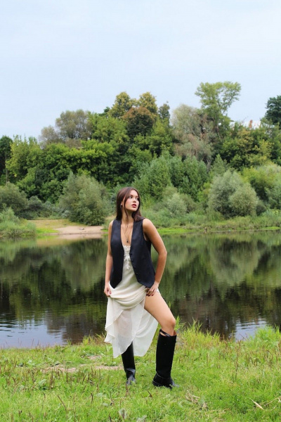 Жилет 16:48 11211GWV серыый - фото 12