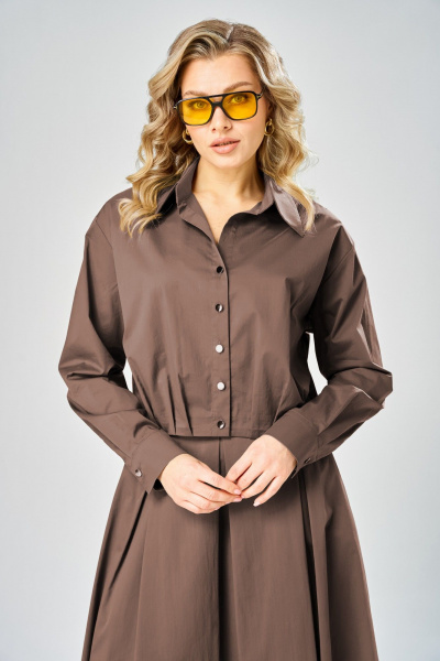 Блуза, юбка ARTELLA А-1010 молочный шоколад - фото 4