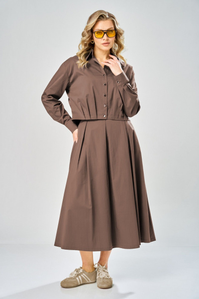 Блуза, юбка ARTELLA А-1010 молочный шоколад - фото 3