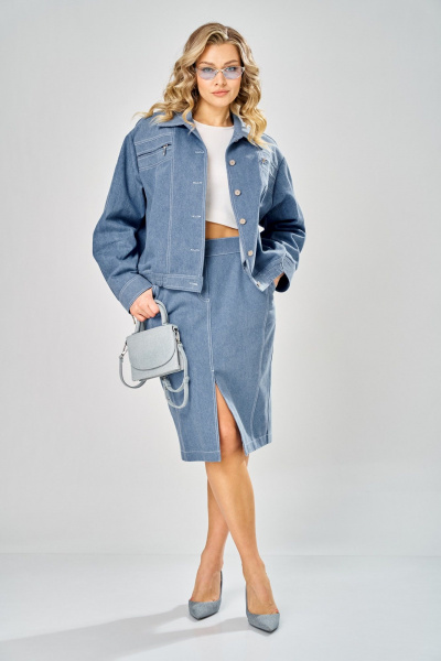 Куртка, юбка ARTELLA А-1049 голубой - фото 1