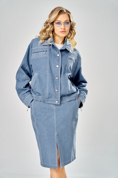 Куртка, юбка ARTELLA А-1049 голубой - фото 7