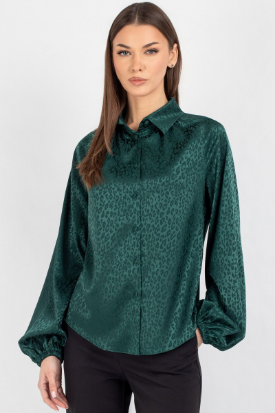 Блуза VIZAVI 742 изумруд - фото 8